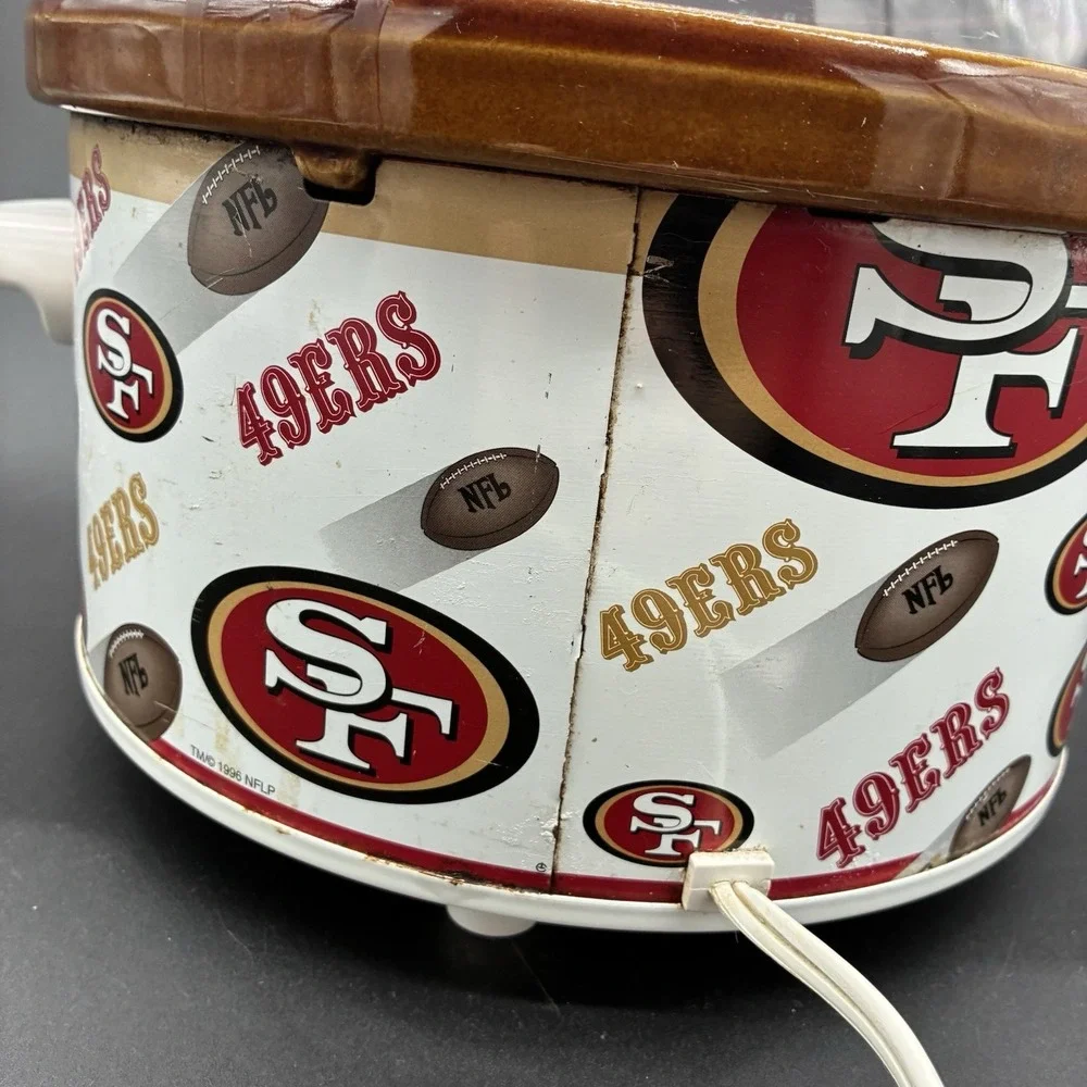 San Francisco 49ers Rival Crock-Pot Slow Cooker 3104 NFL 4 Qt Tested Working